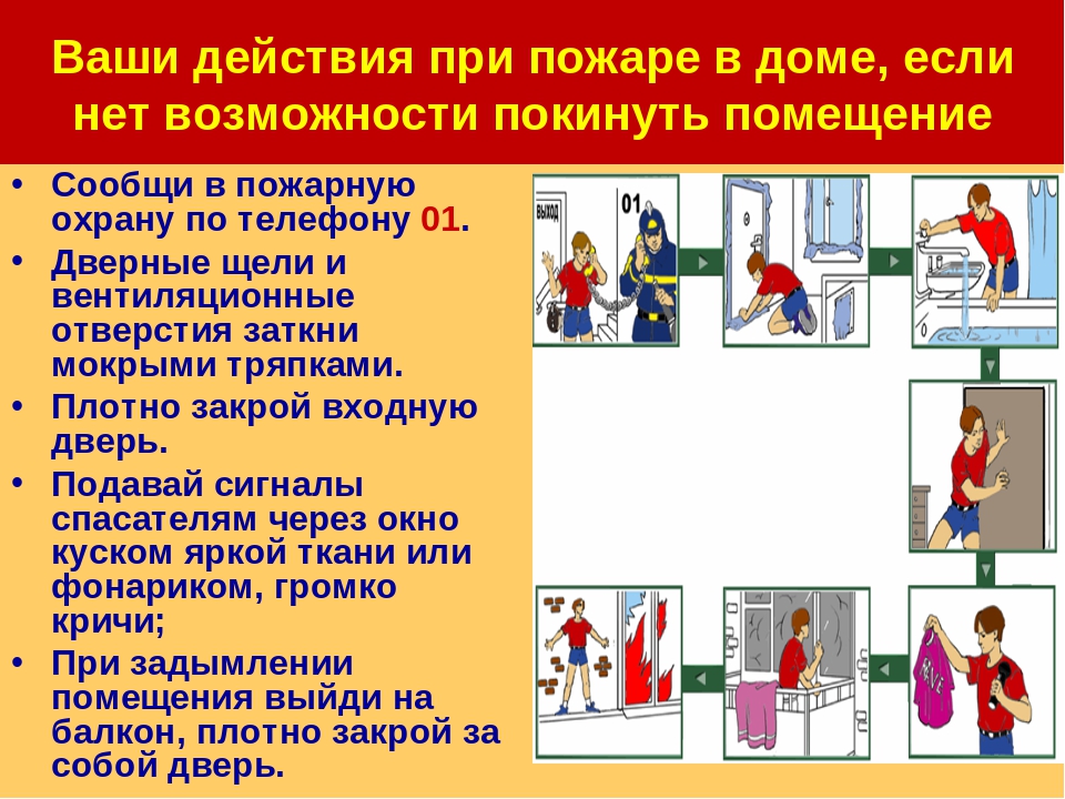 Действия при пожаре в квартире с картинками